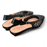 Slingback intreccio nero flat Les Autres<BR/> 