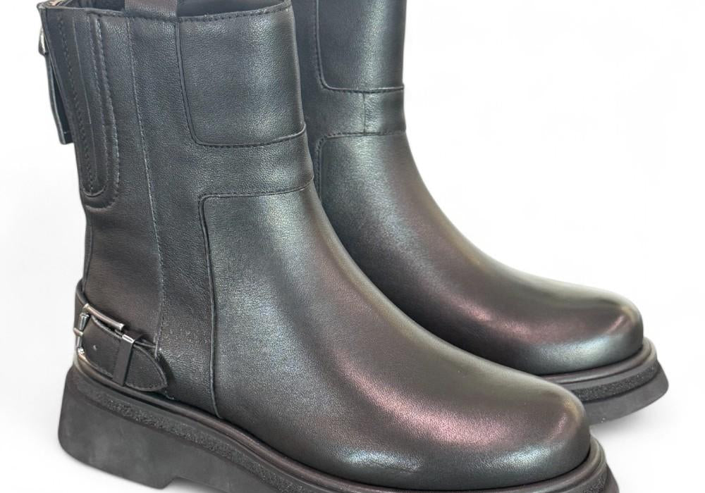 Stivaletto platform fibbia nero Bruno Premi 