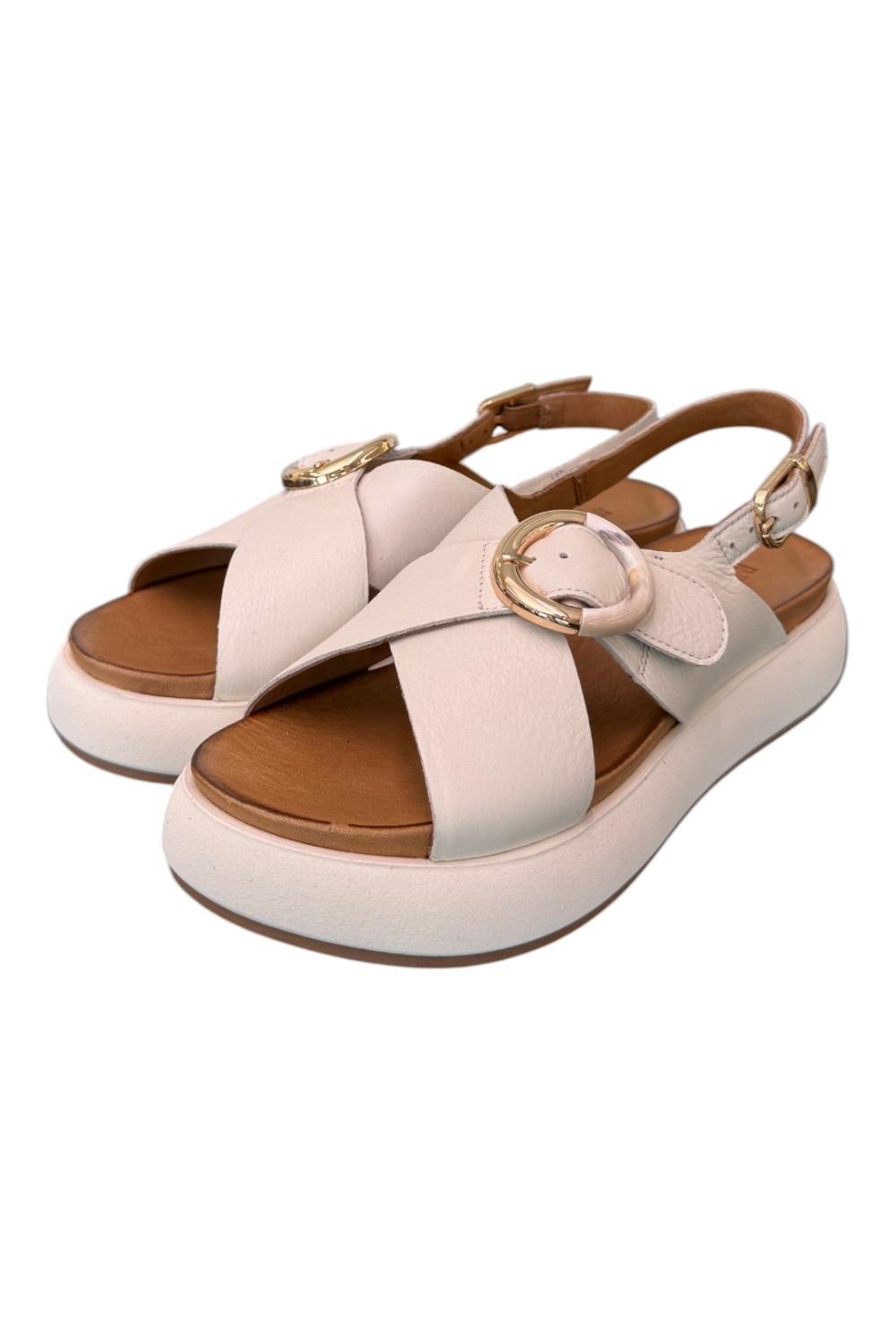 Sandalo incrocio latte Z40 Inuovo<BR/> 