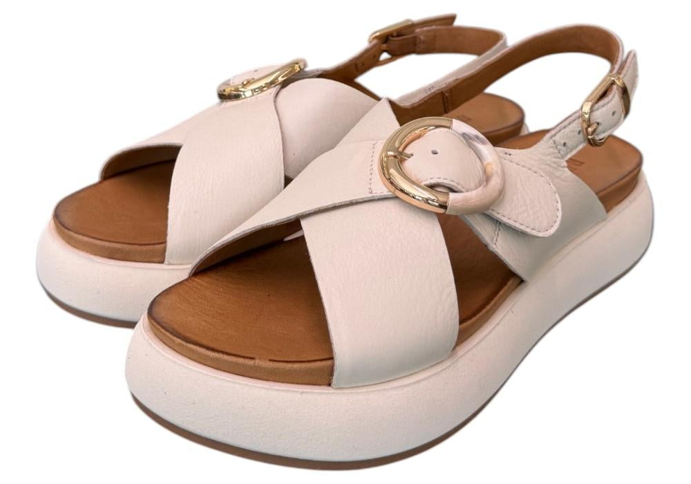 Sandalo incrocio latte Z40 Inuovo<BR/> 