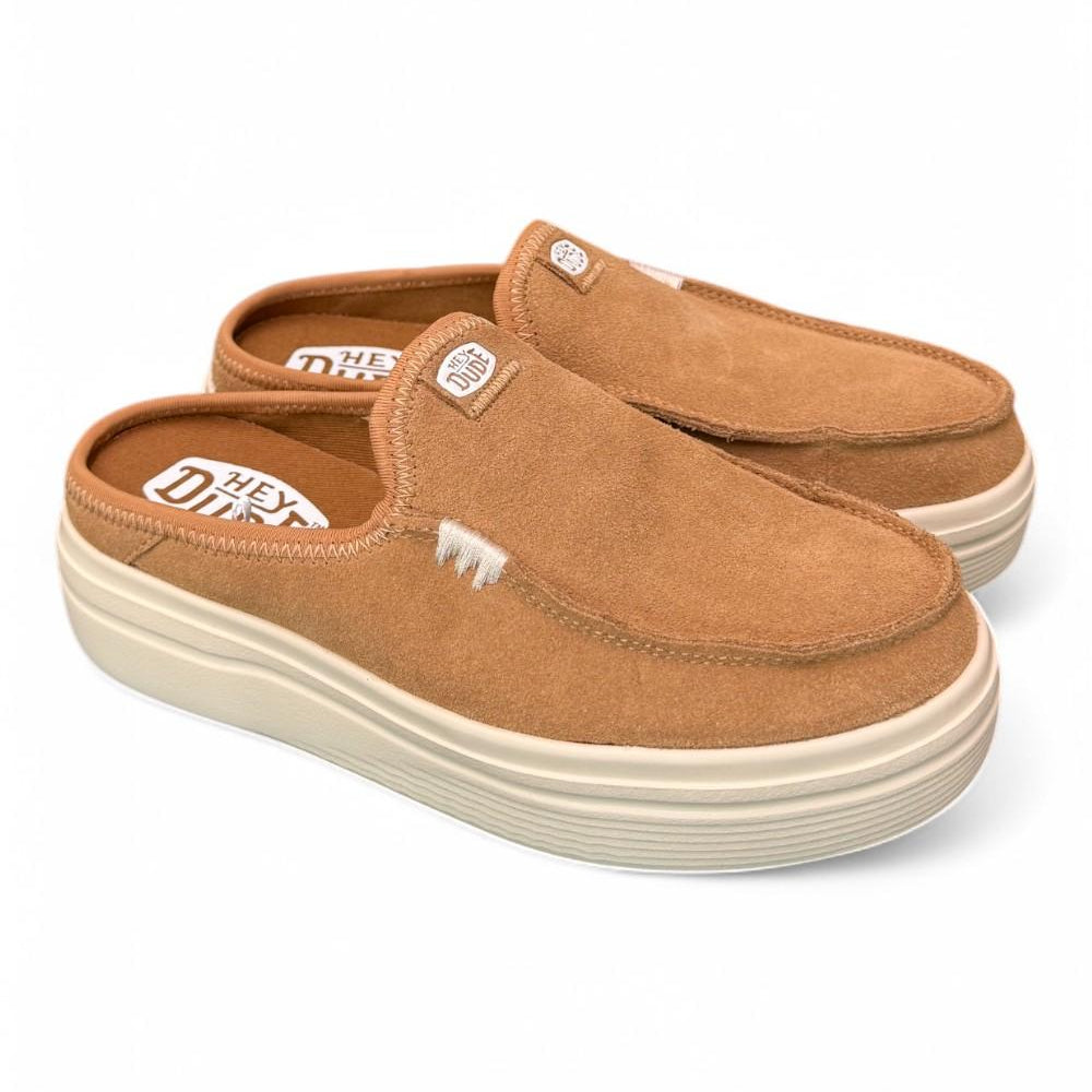 Sabot Hey Dude Austin Lift suede cuoio<BR/> 