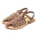 Sandalo gabbia in suede beige Stringart 