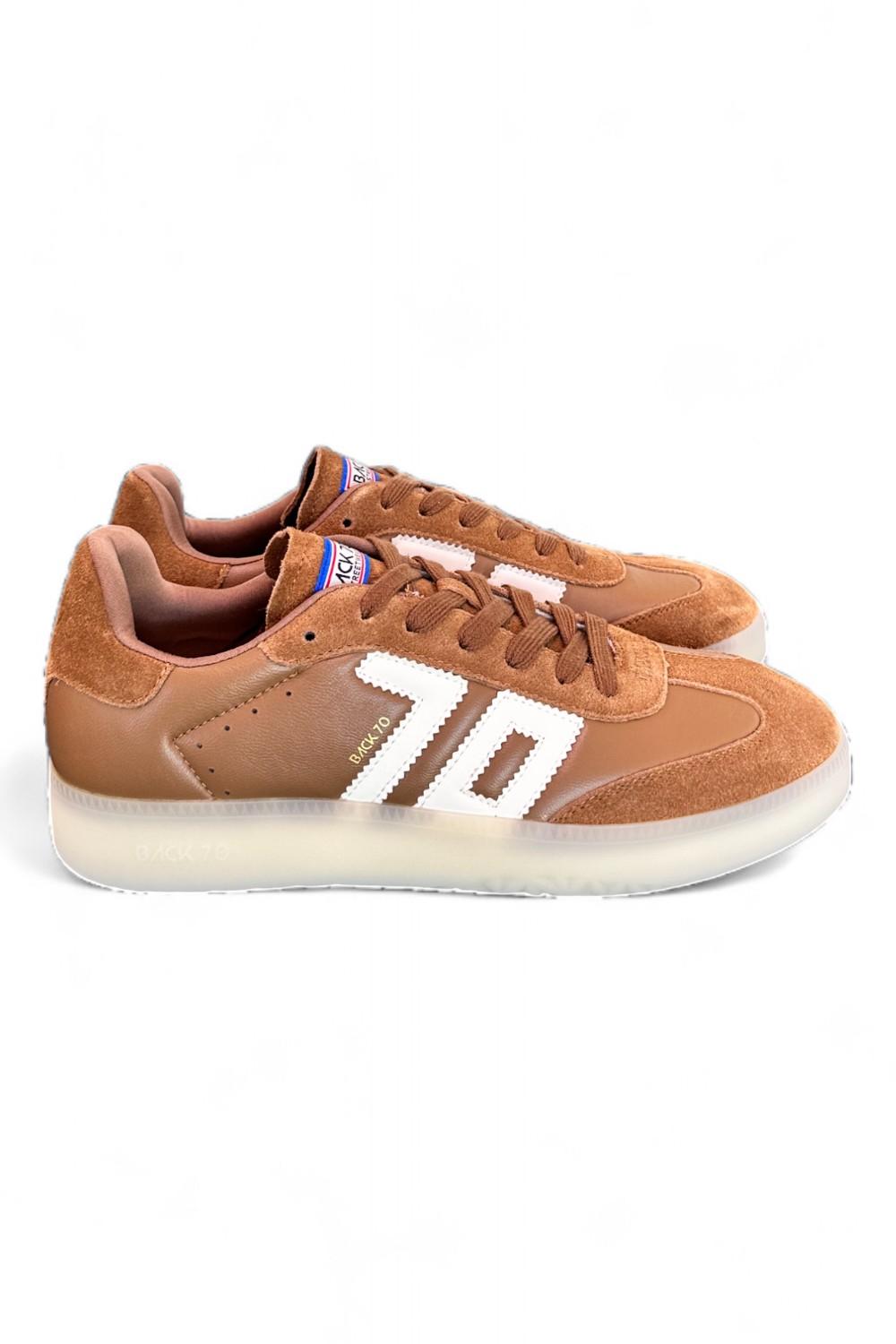 Sneaker uomo Boston Back 70 cuoio bianca 