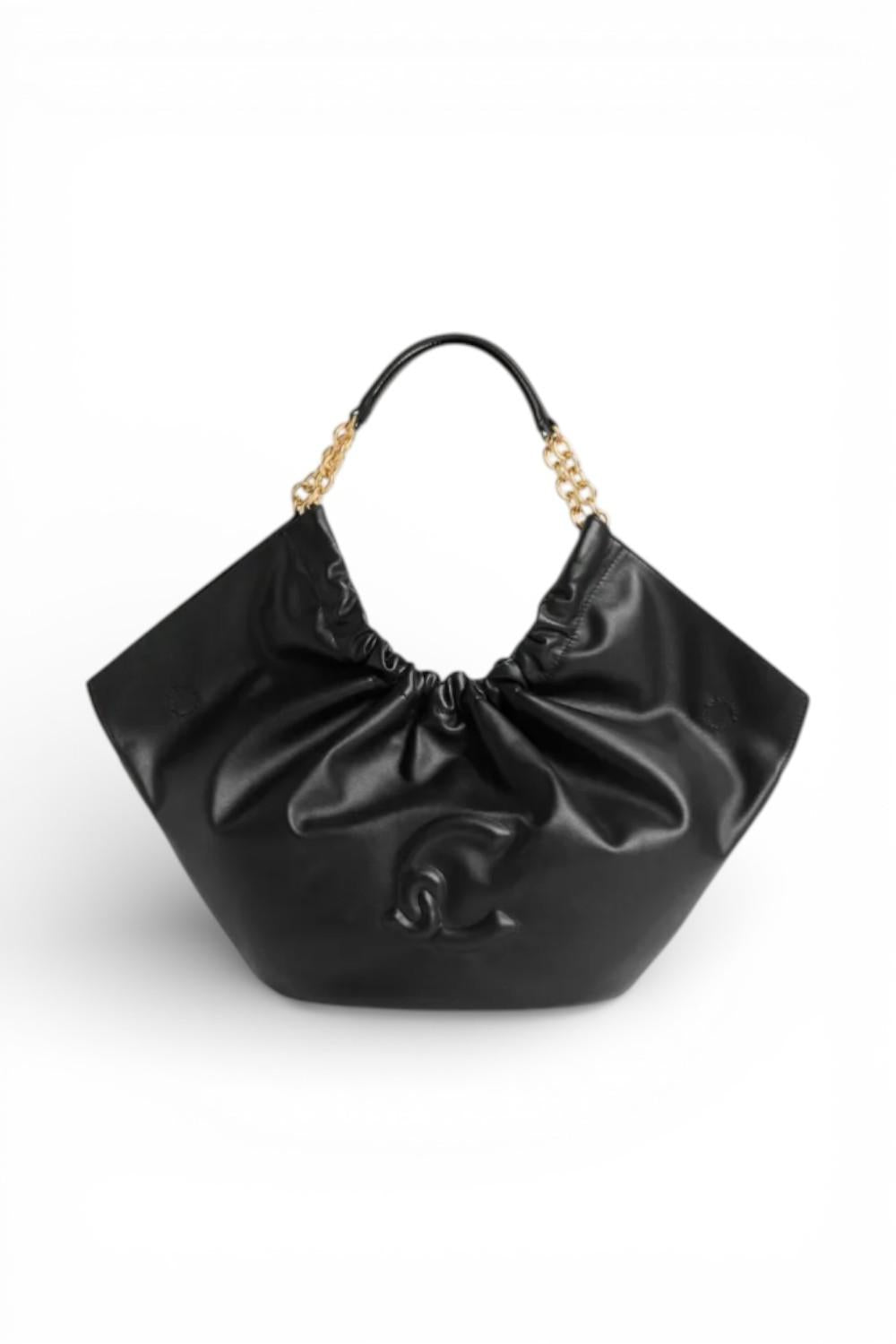 Borsa Smash medium chain pelle nera Coccinelle 