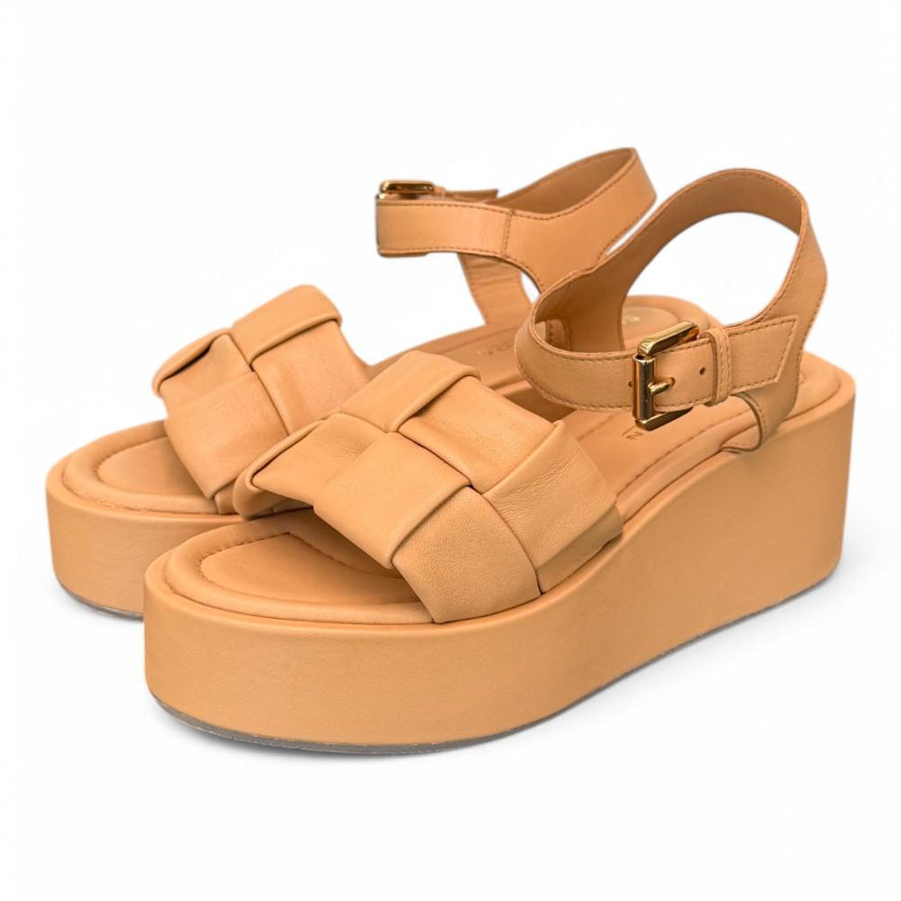 Sandalo intreccio pelle naturale Z60 Zanon<BR/> 