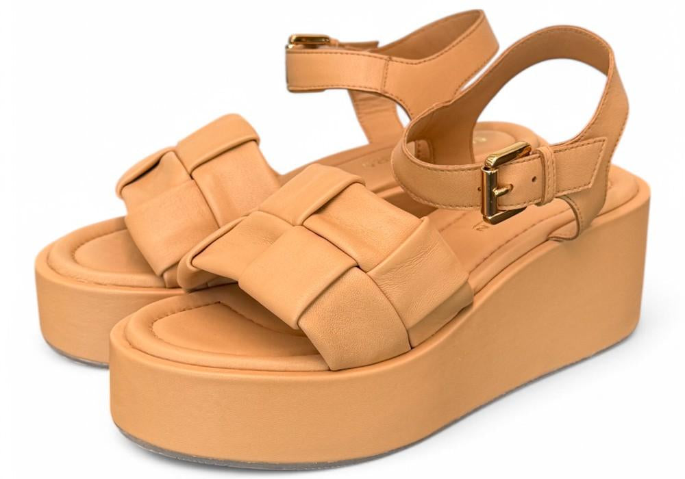 Sandalo intreccio pelle naturale Z60 Zanon<BR/> 