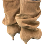 Stivaletto pieghe The icona suede taupe 