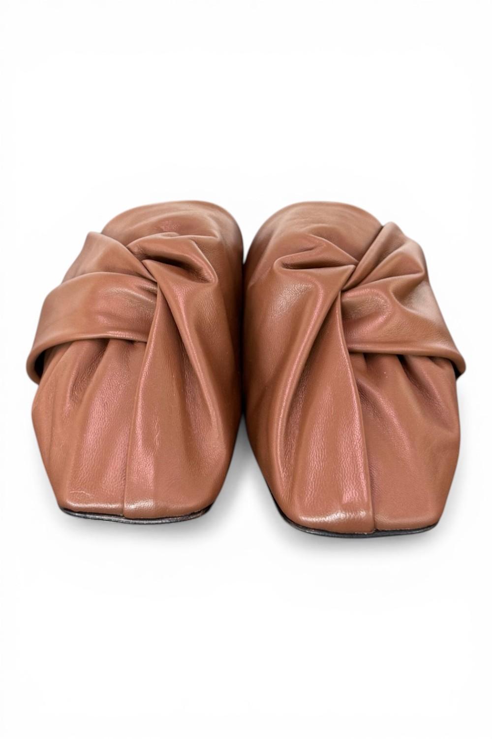 Sabot nodo pelle marrone JVAM<BR/> 