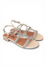Sandalo intrecci strass white Bibi Lou
