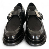 Mocassino ingegnere fibbia nera Zanon 