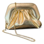 Pochette chiusura scatto ecopelle platino 