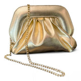 Pochette chiusura scatto ecopelle platino 