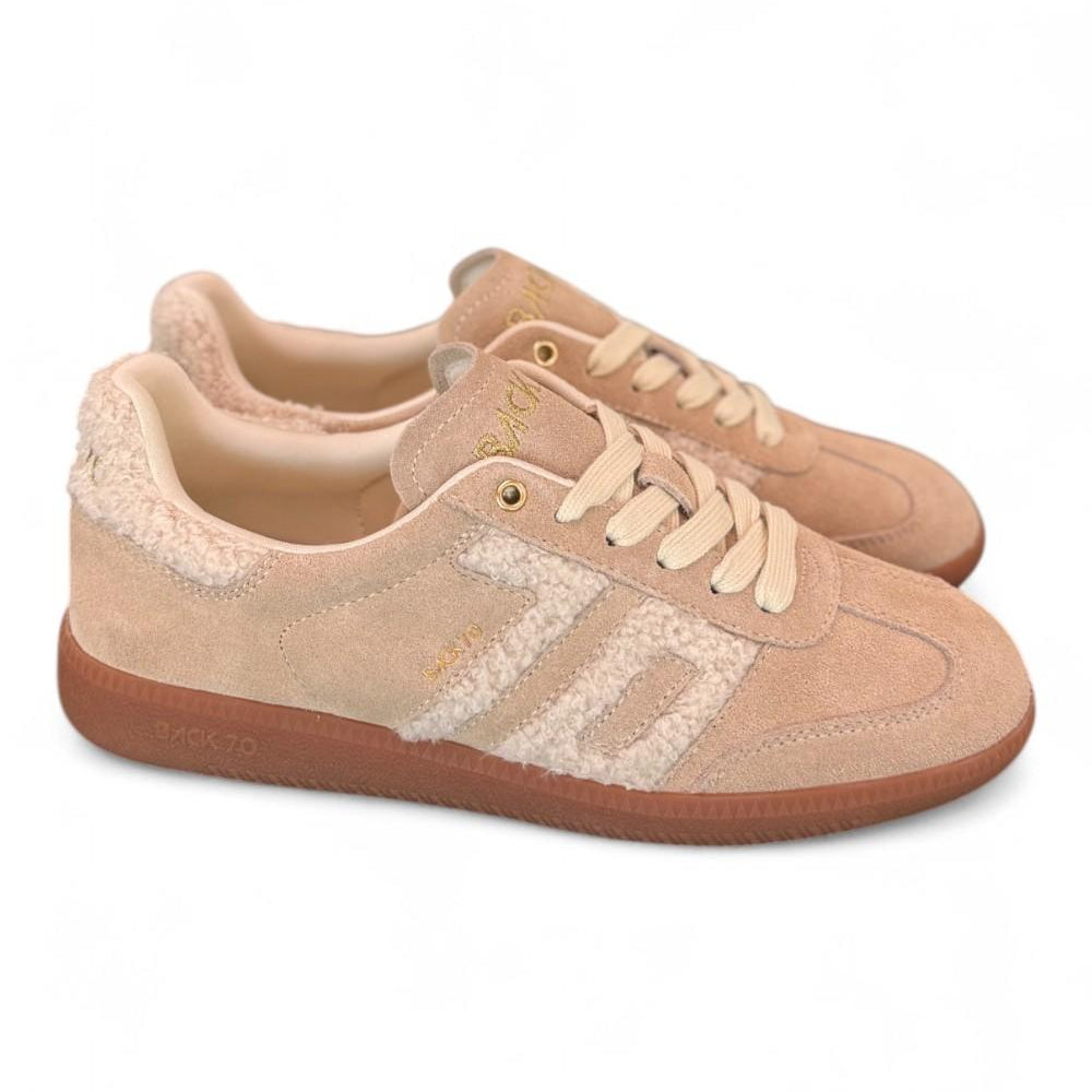Sneaker donna Back70 Cloud 605 fur beige suede 
