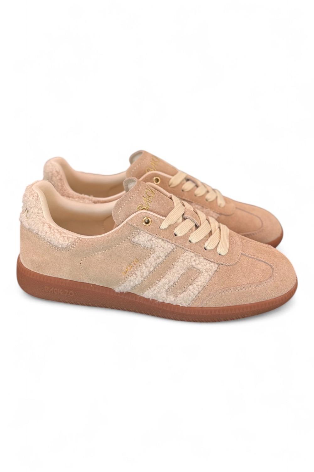 Sneaker donna Back70 Cloud 605 fur beige suede 