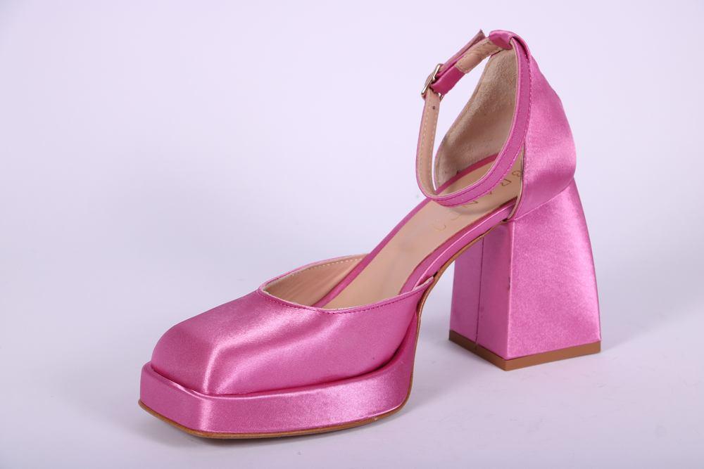 Mary Jane in raso fuxia Brando semiaperto 