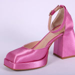Mary Jane in raso fuxia Brando semiaperto 