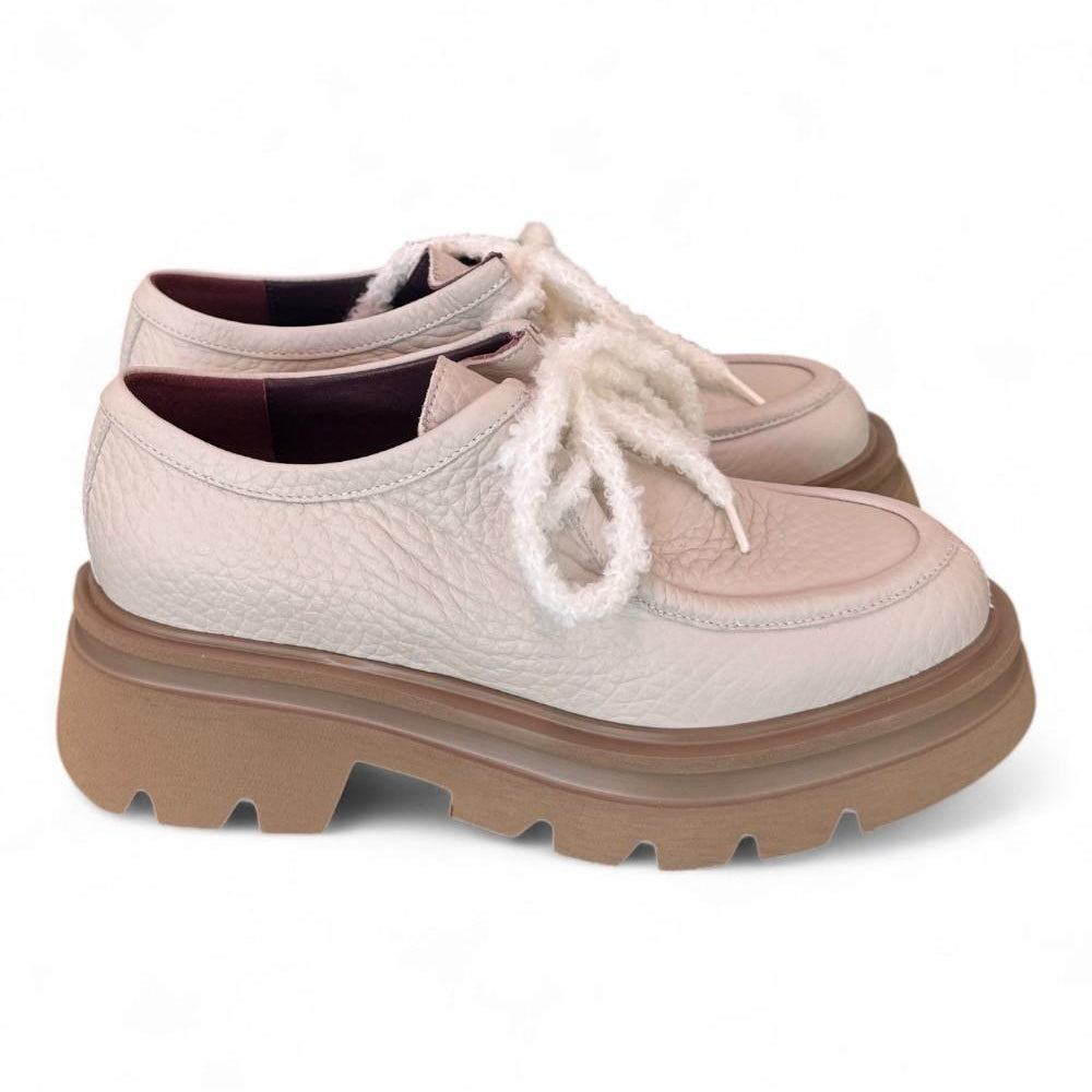 Scarpa allacciata ingegnere latte Lorenzo Mari 