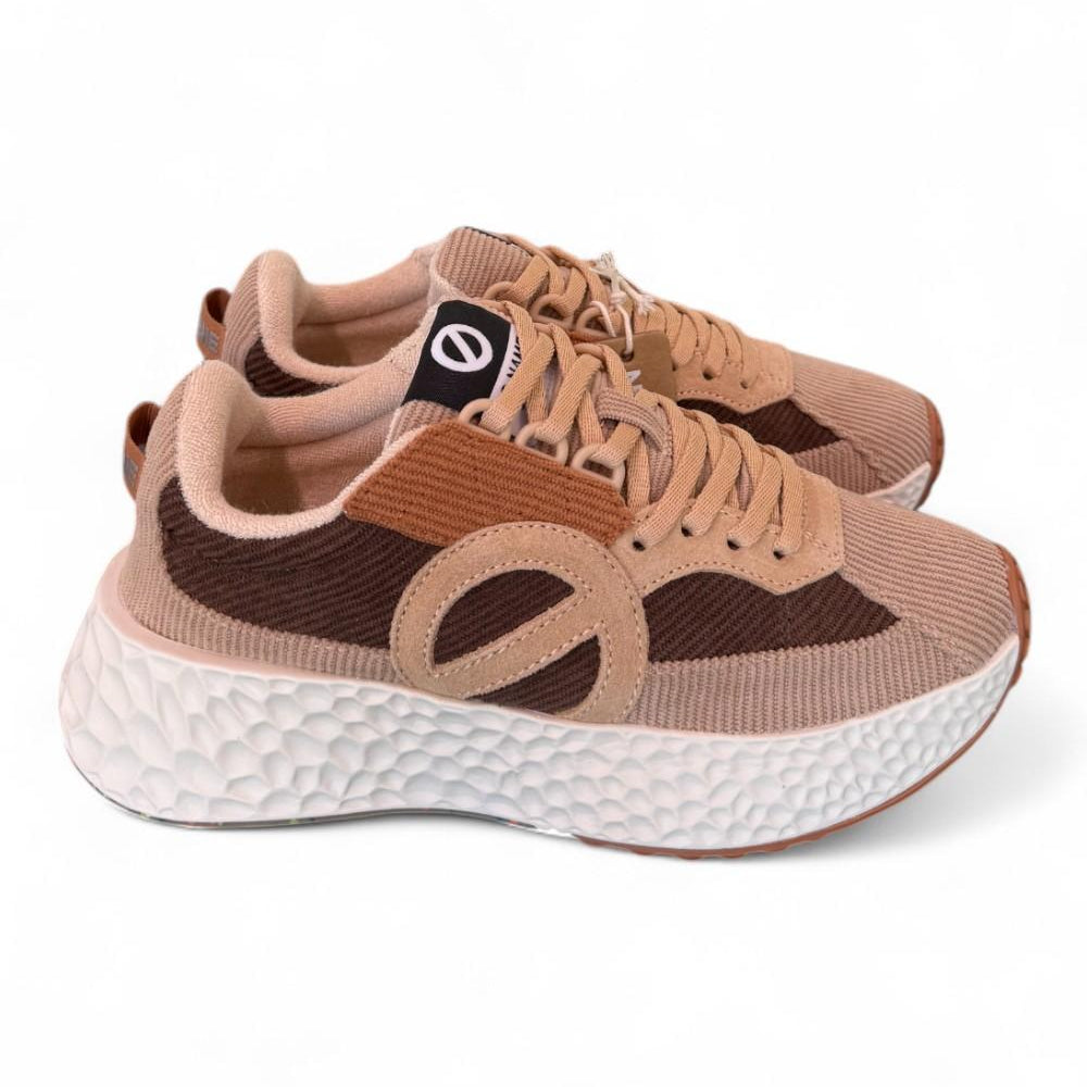 Sneaker donna Carter No Name velluto multicolor marrone 