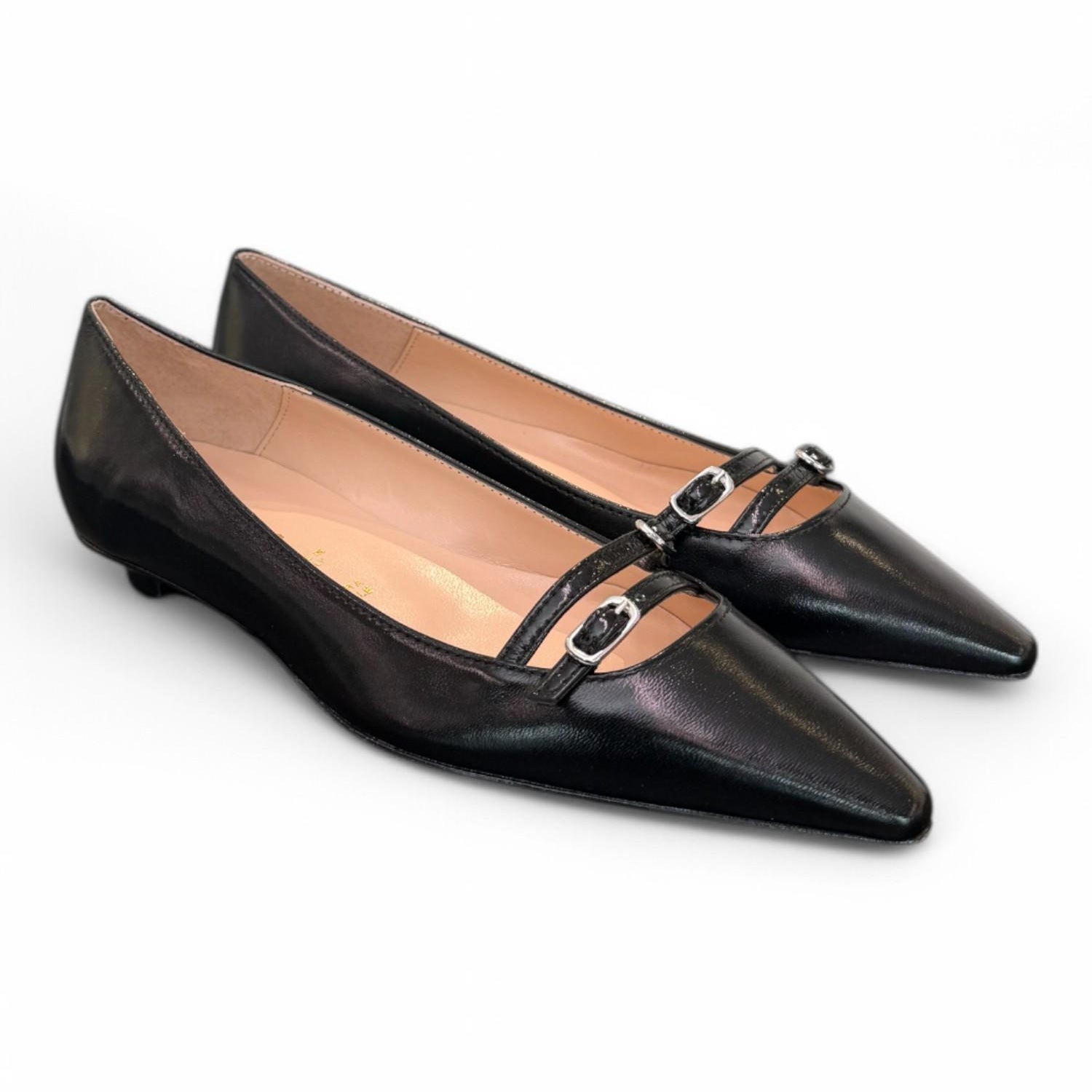 Ballerina cintino pelle nera flat Les Autres<BR/> 
