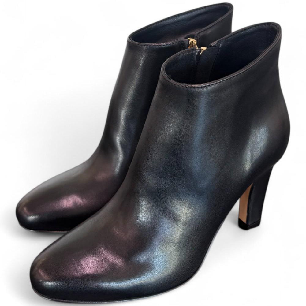 Stivaletto zip T80 pelle nera Elisa Lanci<BR/> 