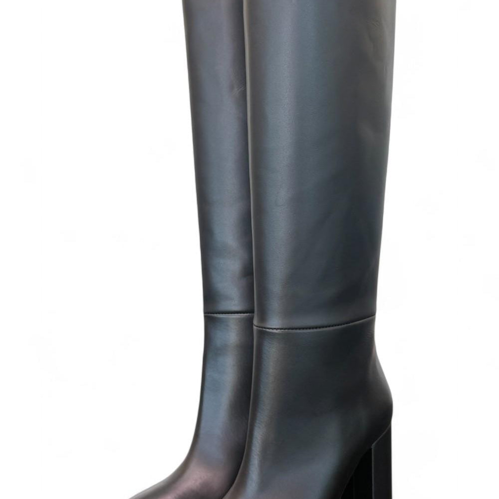 Stivale tubo nappa nera T90 Bianca Di<BR/> 
