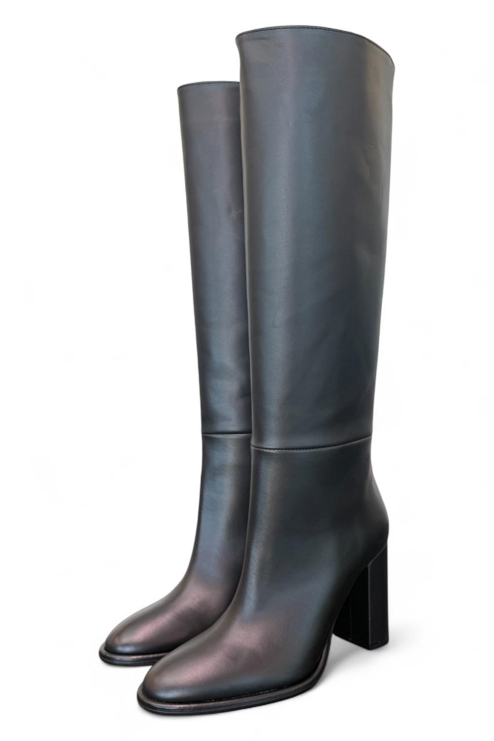 Stivale tubo nappa nera T90 Bianca Di<BR/> 