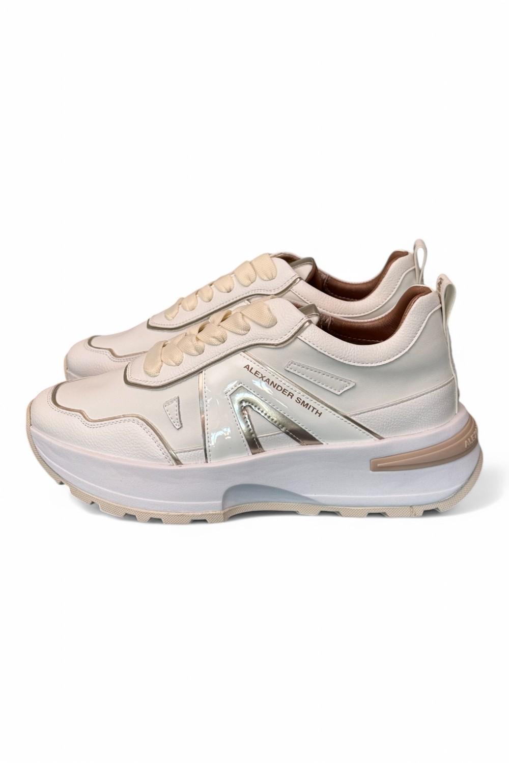 Sneaker donna Liverpool white gold Alexander Smith<BR/> 