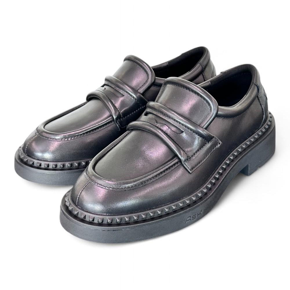 Mocassino Ash Miracle pelle nera<BR/> 