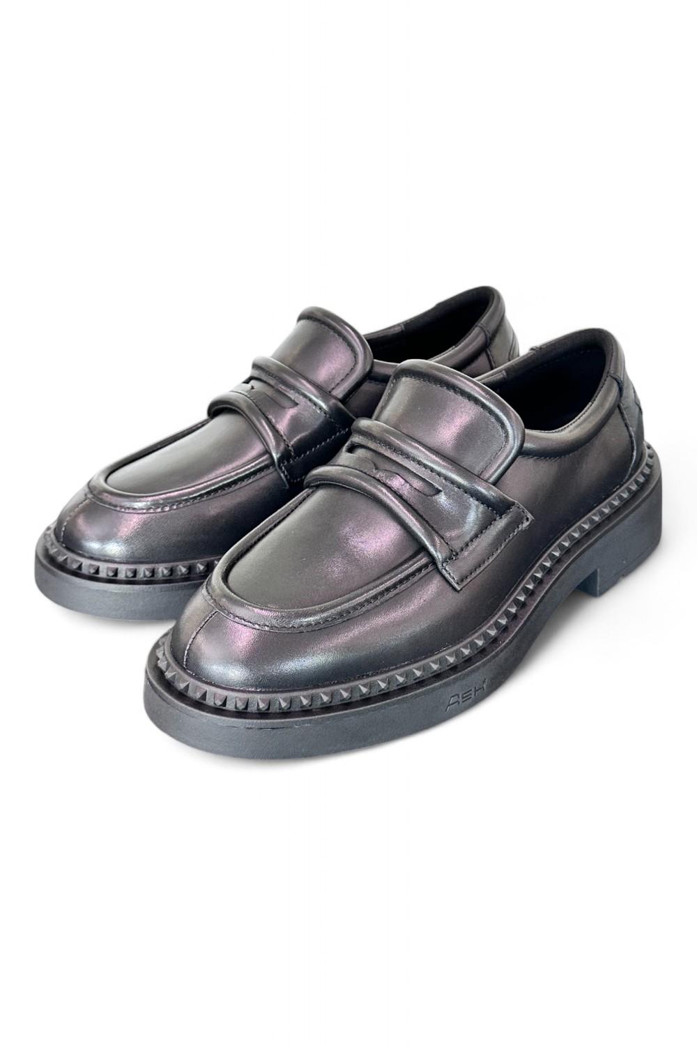 Mocassino Ash Miracle pelle nera<BR/> 