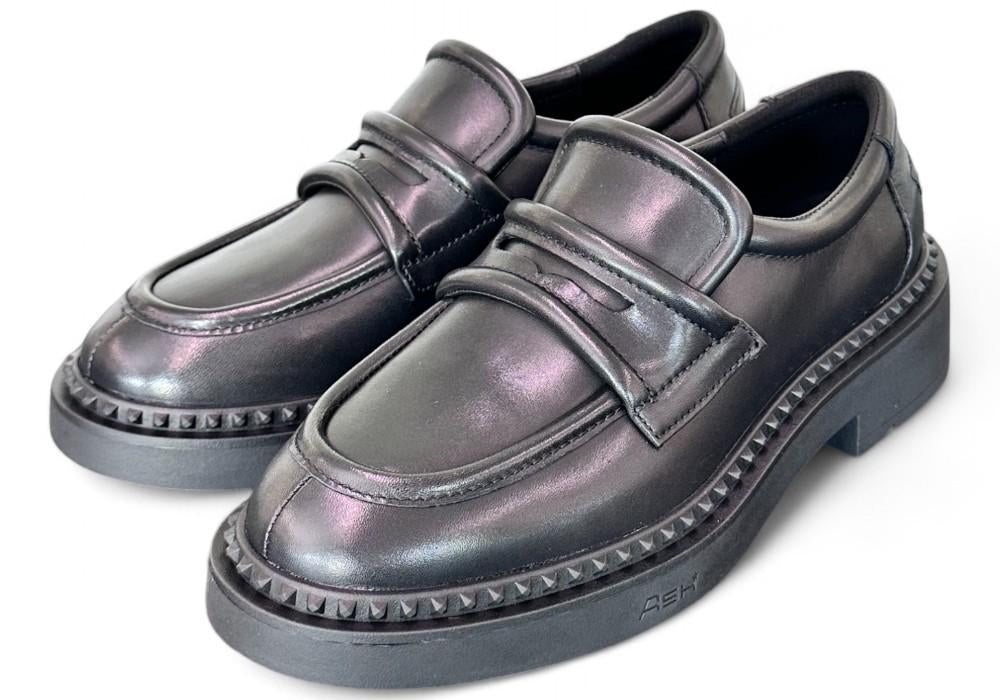 Mocassino Ash Miracle pelle nera<BR/> 