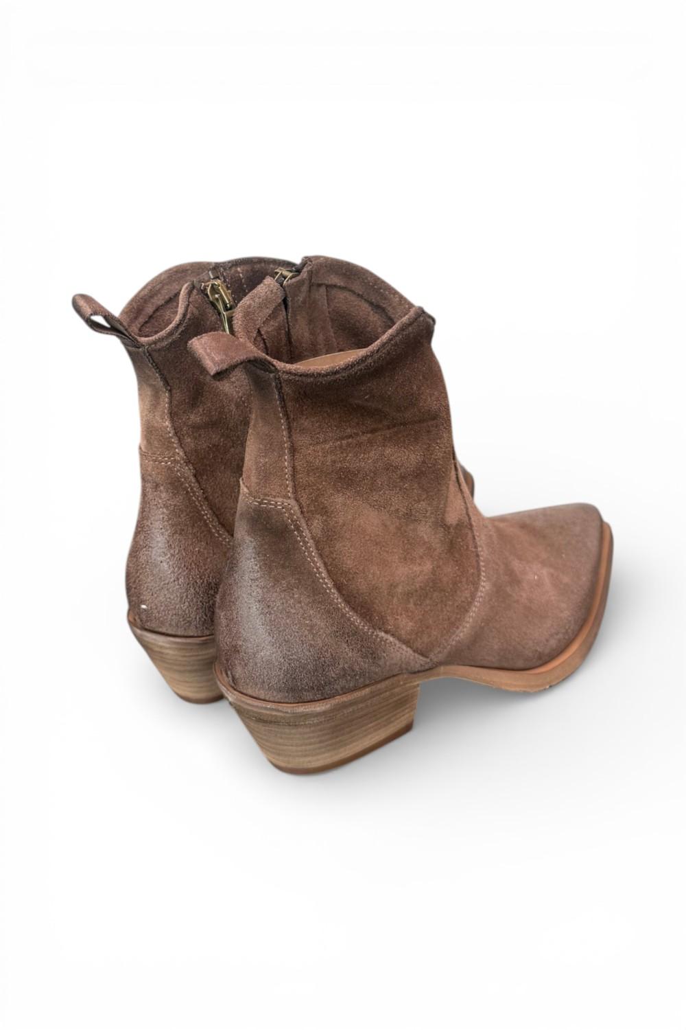 Stivaletto texano suede mustang Metisse<BR/> 