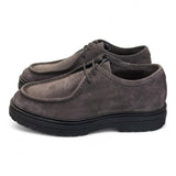 Allacciato ingegnere suede grigio Dino Draghi<BR/> 