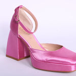 Mary Jane in raso fuxia Brando semiaperto 
