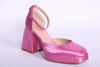 Mary Jane in raso fuxia Brando semiaperto