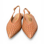 Slingback microborchie cuoio Janet<BR/> <BR/> 