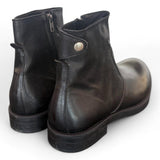 Stivaletto zip pelle nera Pawelks 