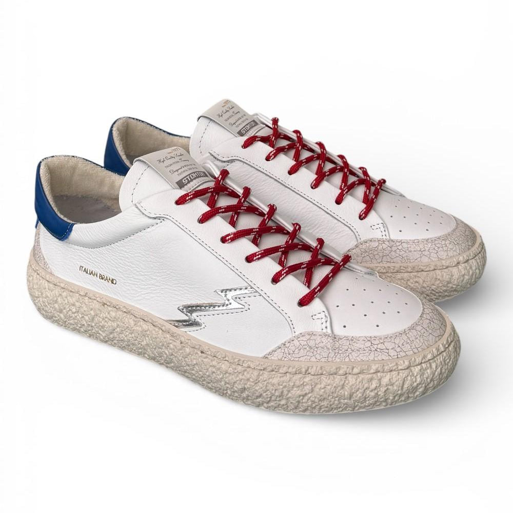 Sneaker uomo Voltio pelle bianca Stokton<BR/> 