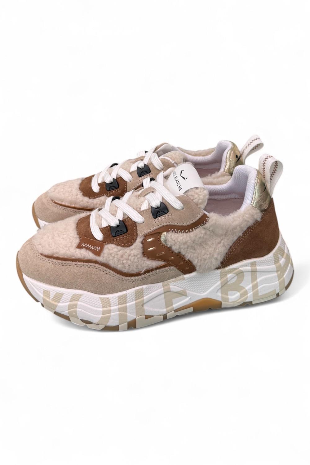 Sneaker Donna Club 105 beige teddy Voile Blanche 