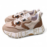 Sneaker Donna Club 105 beige teddy Voile Blanche 