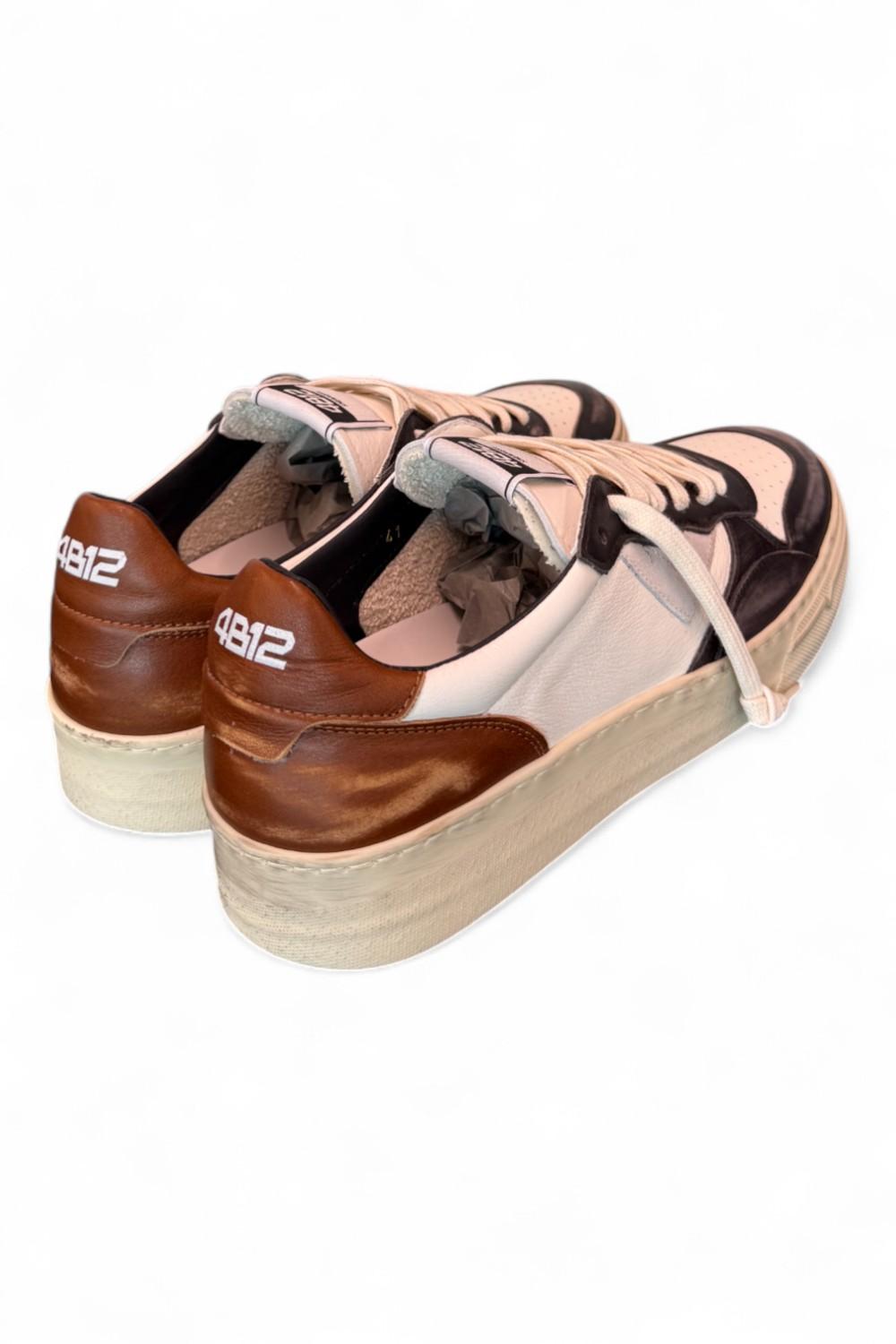 Sneaker uomo Hyper pelle bianca moro 