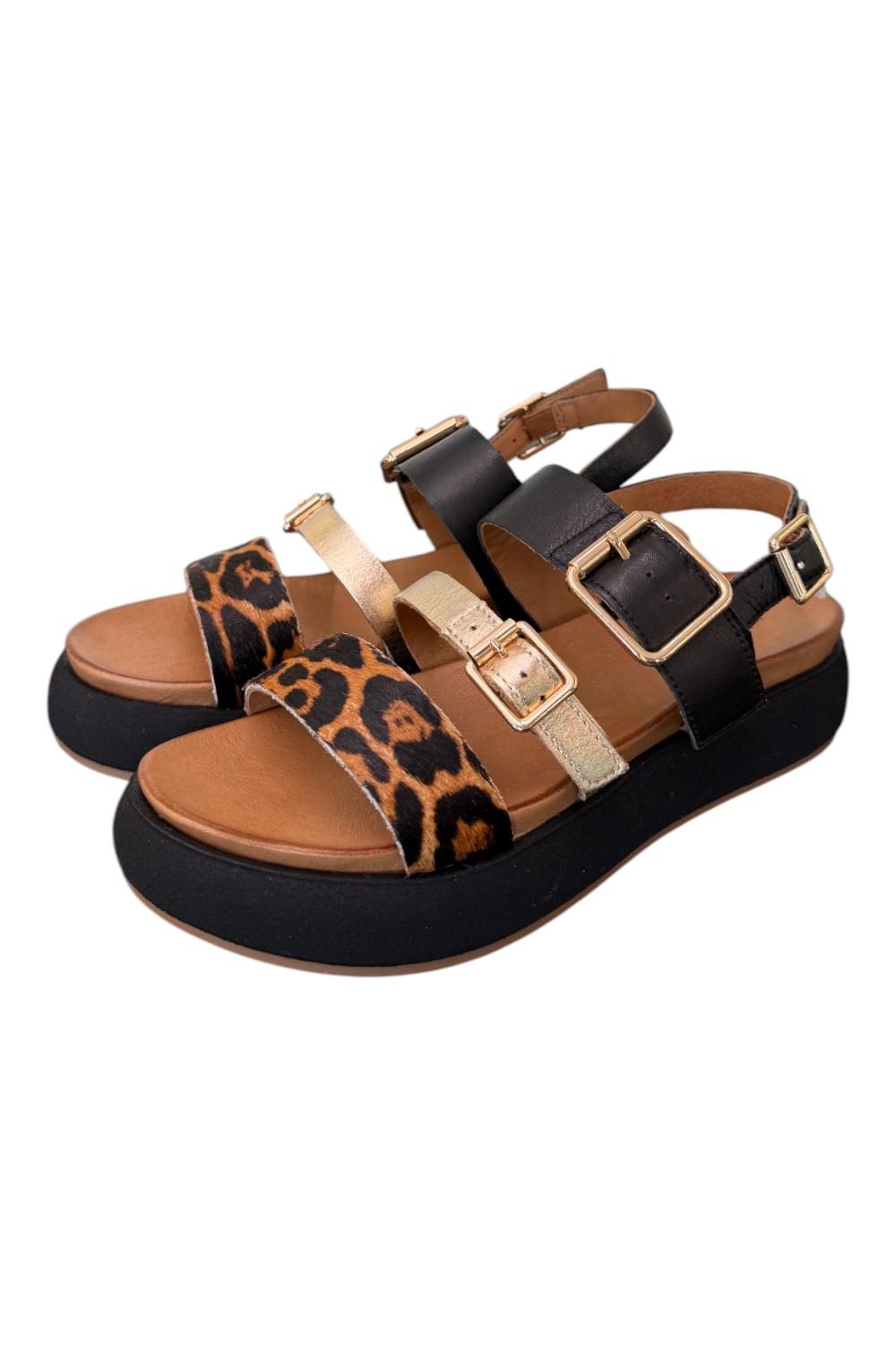 Sandalo fasce multicolor leo z 40 Inuovo<BR/> 