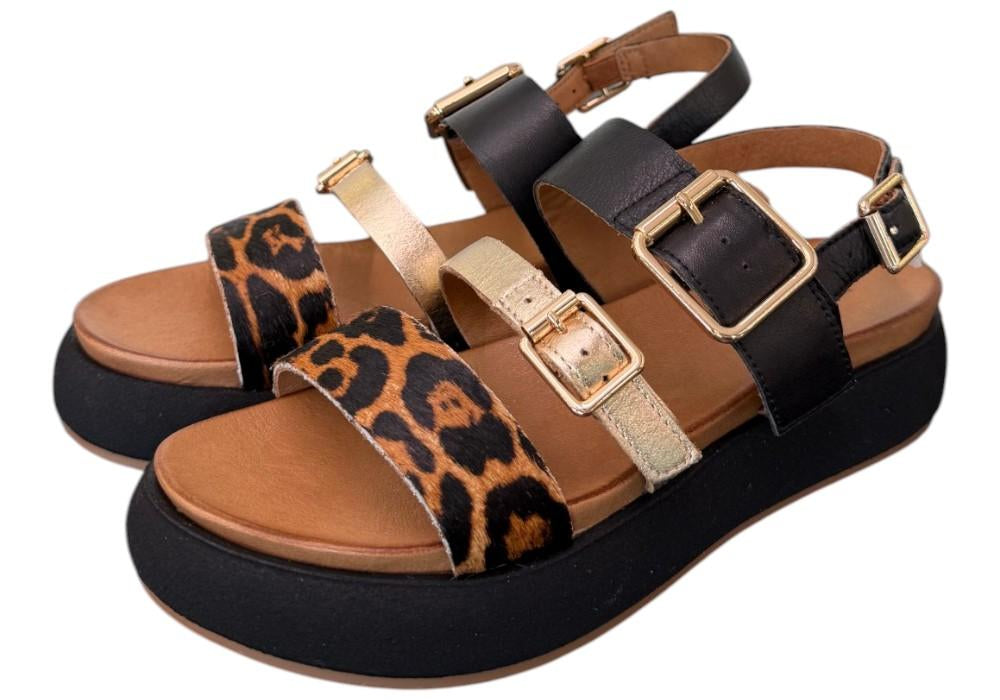 Sandalo fasce multicolor leo z 40 Inuovo<BR/> 