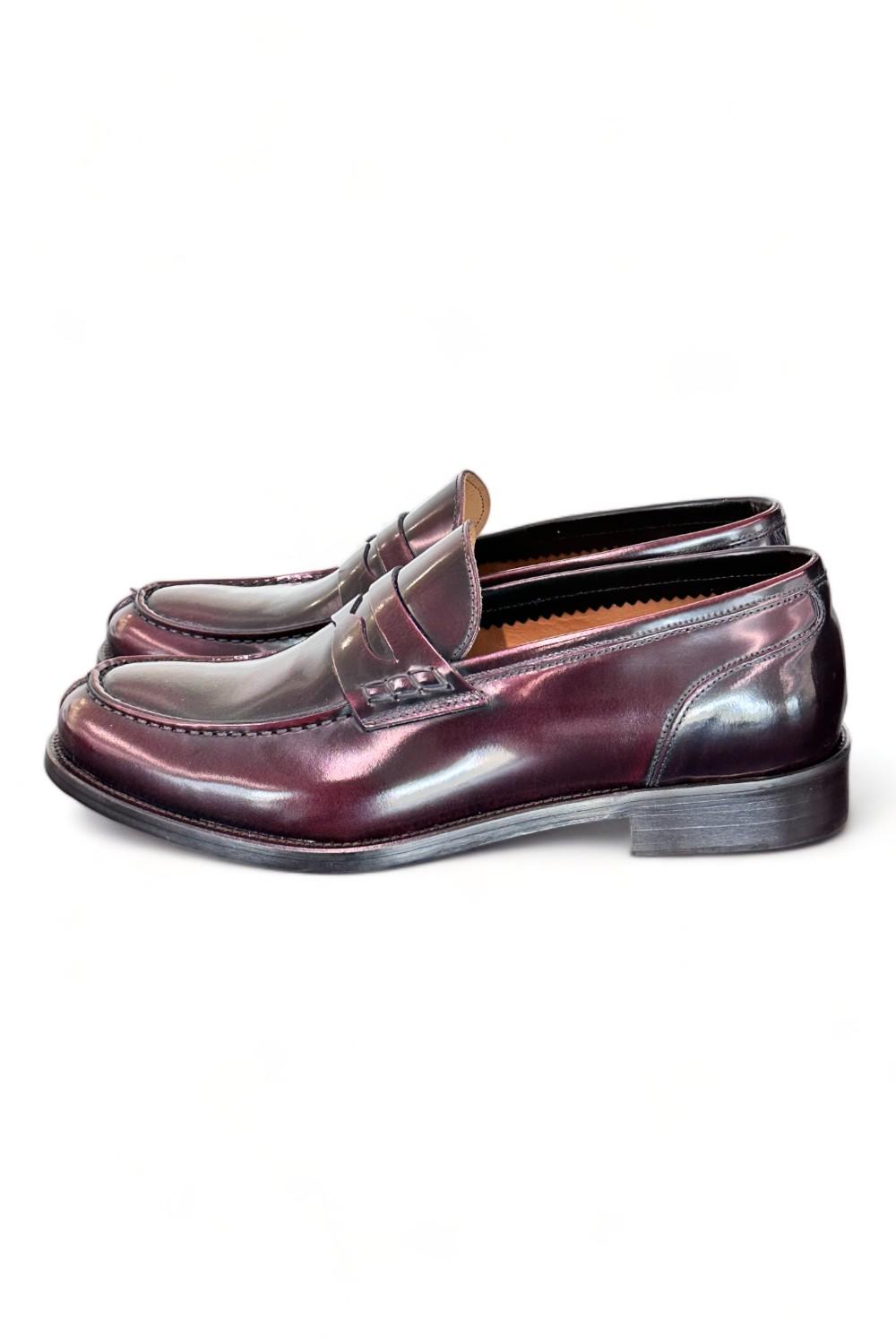 Mocassino spazzolato bordeaux Franco Fedele 