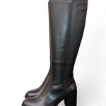 Stivale zip pelle nera tacco 60 Anima <BR/> 