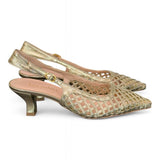 Slingback intreccio platino Les Autres<BR/> 