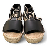 Sandalo con fascia pelle nera Palomitas<BR/> 