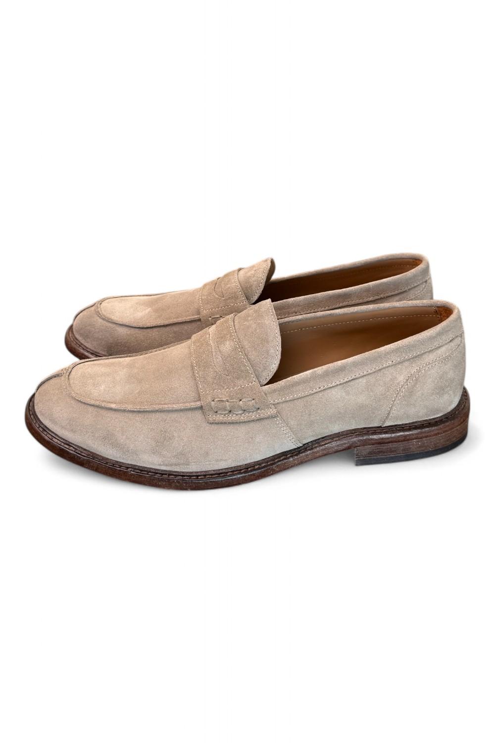 Mocassino suede beige Franco Fedele<BR/> 