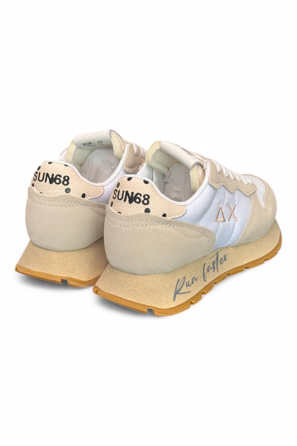 Sneaker donna SUN 68 ALLY vintage bianco panna 