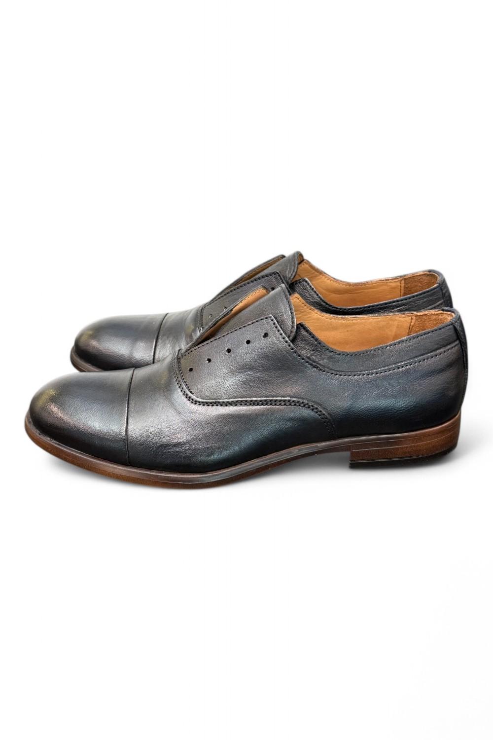 Scarpa uomo no-lace blu F.lli Rennella puntale 