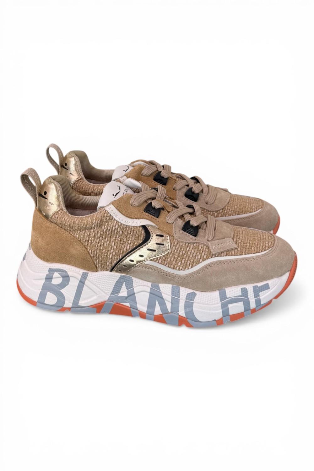 Sneaker donna Voile Blanche Club 105 sand rafia 2E44 